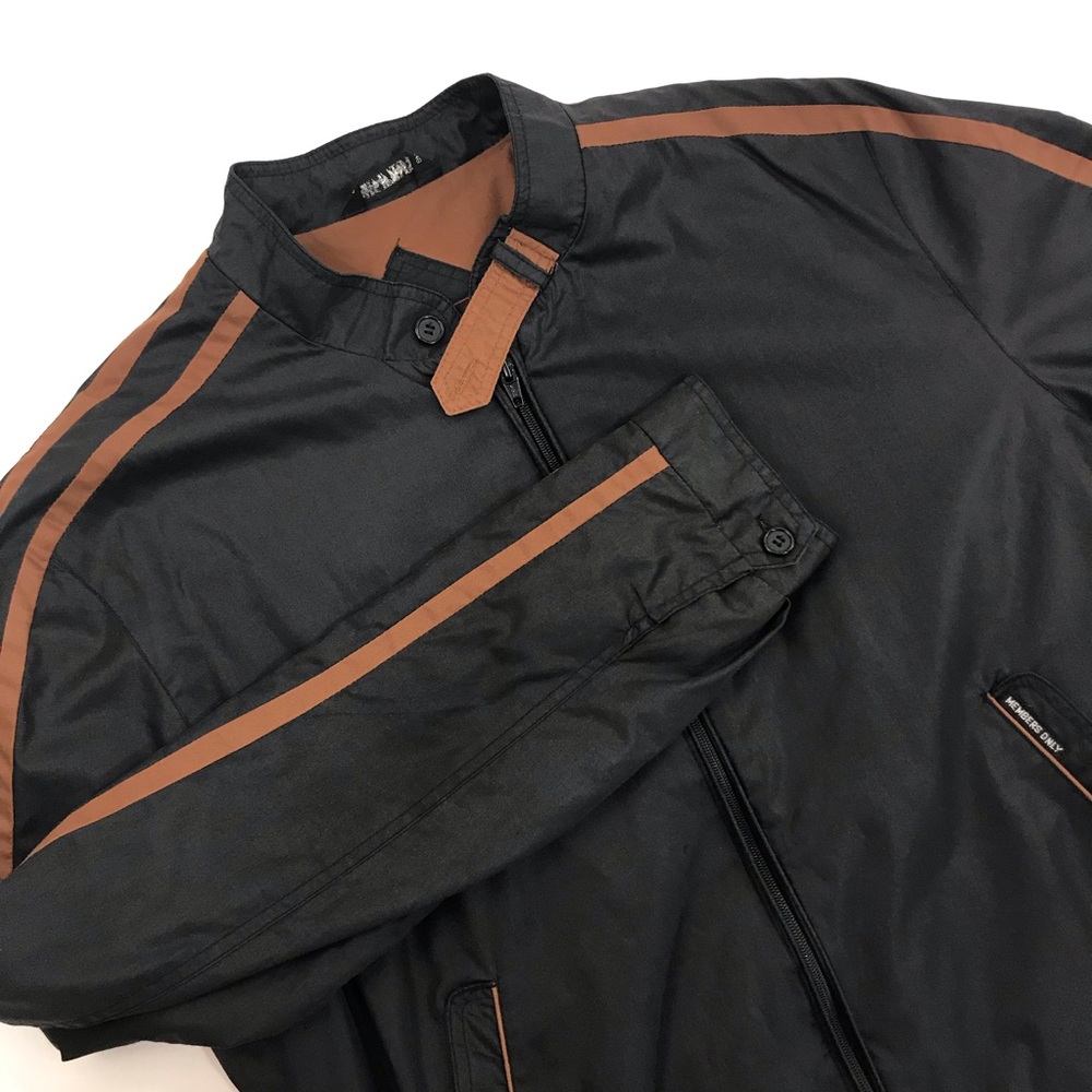 Vtg members only racer stripe jacket